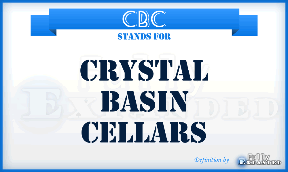 CBC - Crystal Basin Cellars