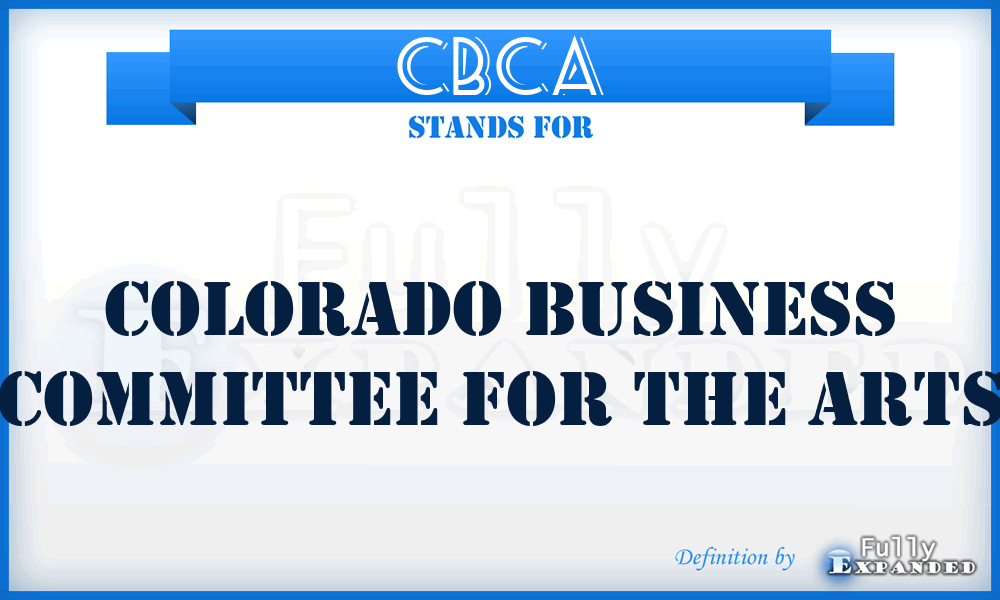 CBCA - Colorado Business Committee for the Arts