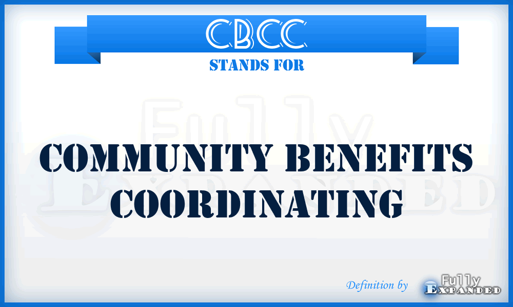 CBCC - Community Benefits Coordinating