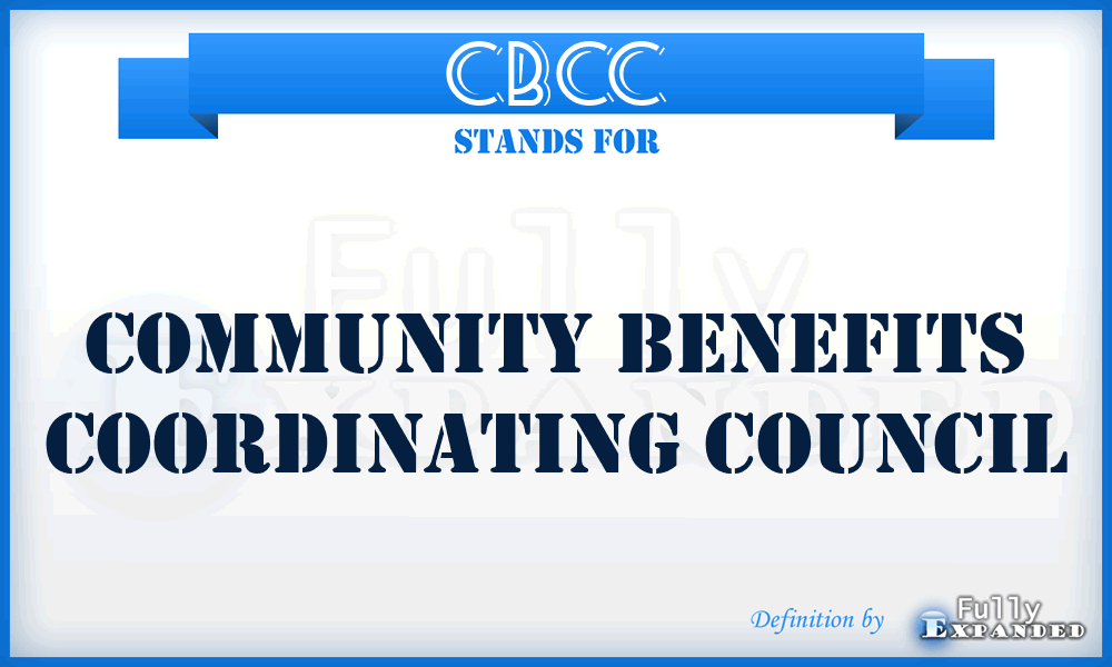 CBCC - Community Benefits Coordinating Council