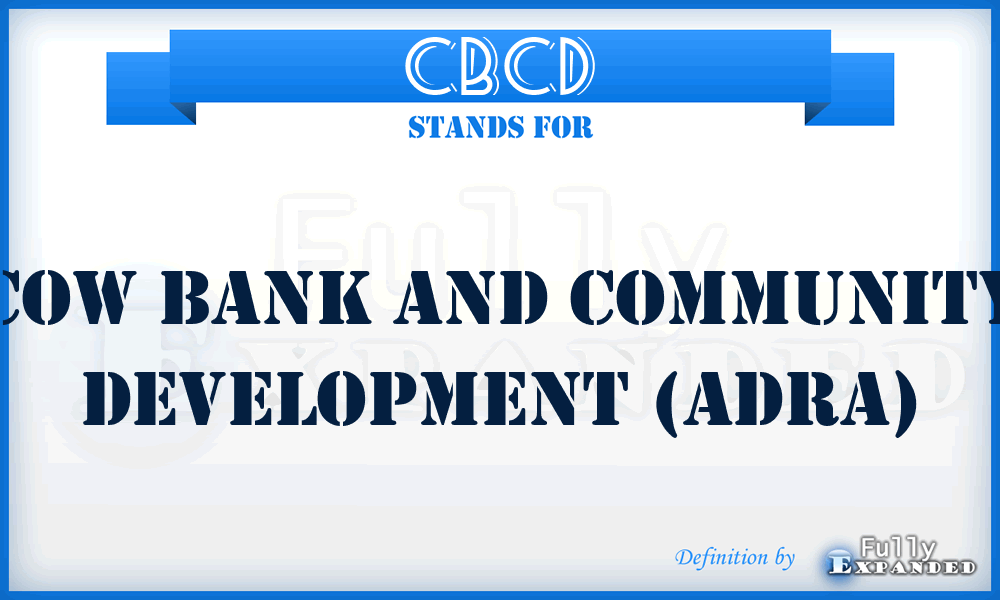 CBCD - Cow Bank and Community Development (ADRA)