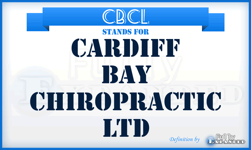 CBCL - Cardiff Bay Chiropractic Ltd