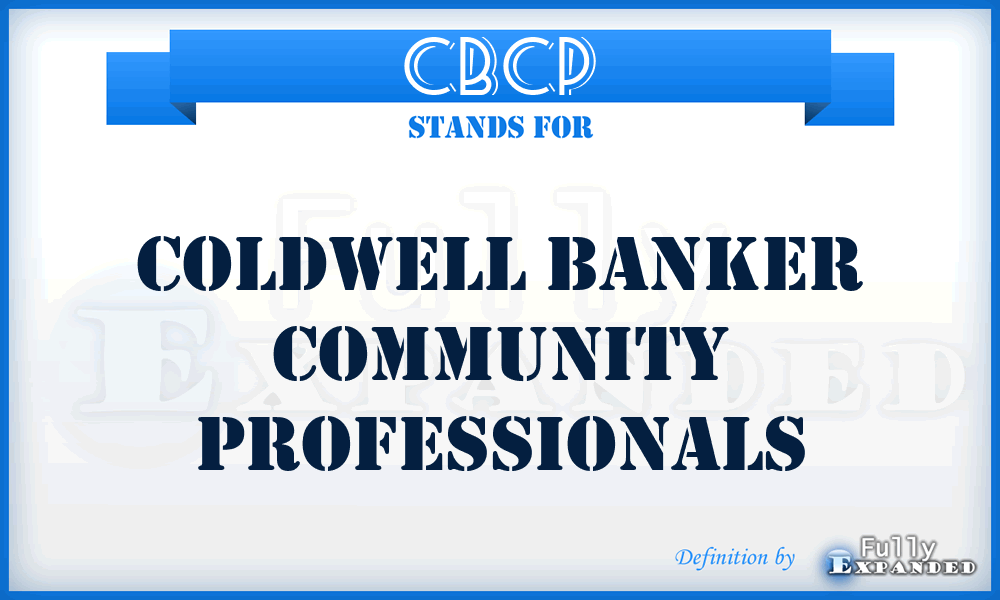 CBCP - Coldwell Banker Community Professionals