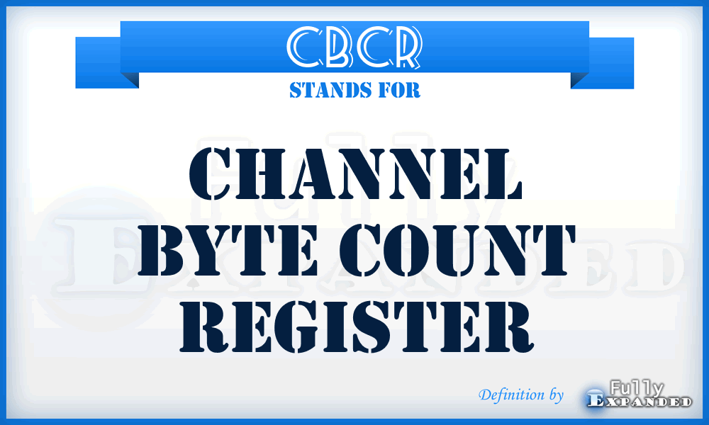 CBCR - channel byte count register