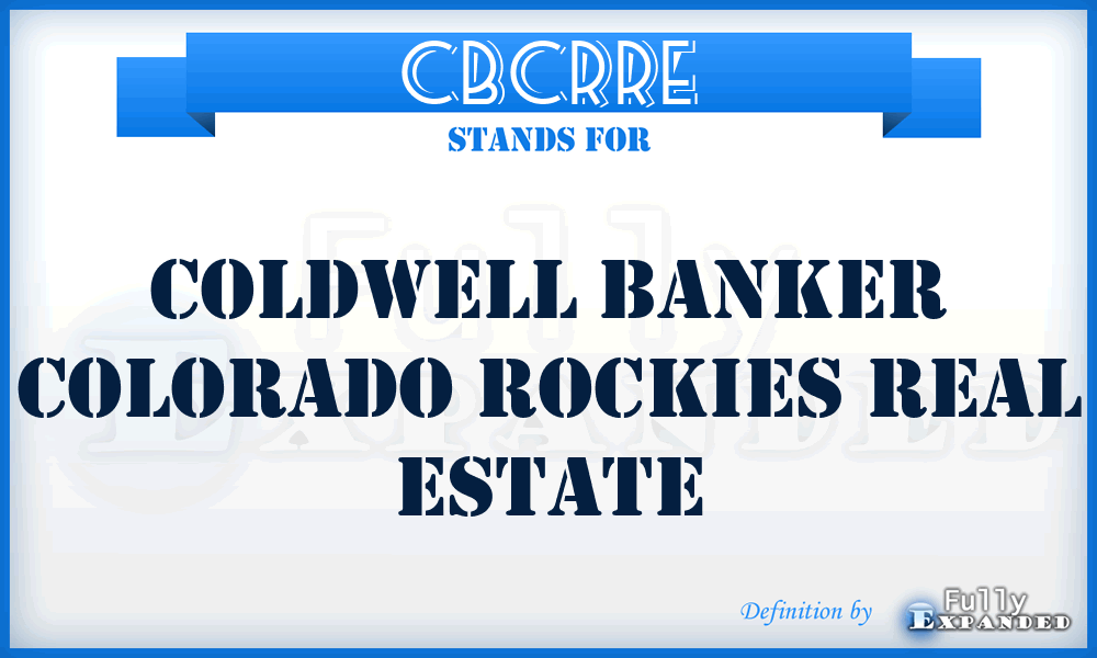 CBCRRE - Coldwell Banker Colorado Rockies Real Estate