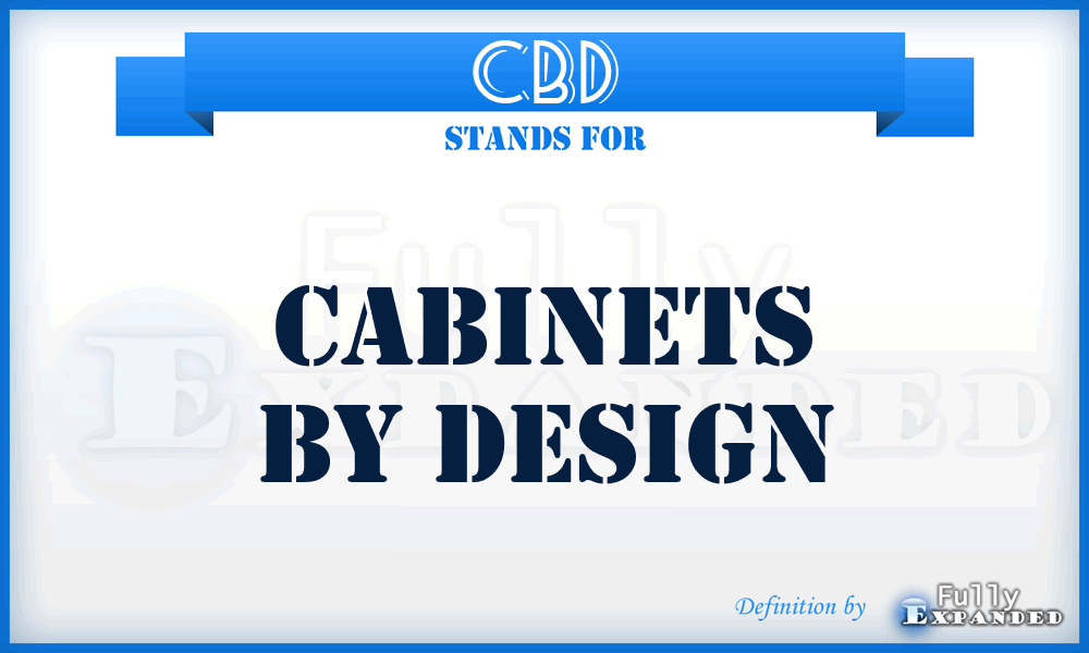 CBD - Cabinets By Design