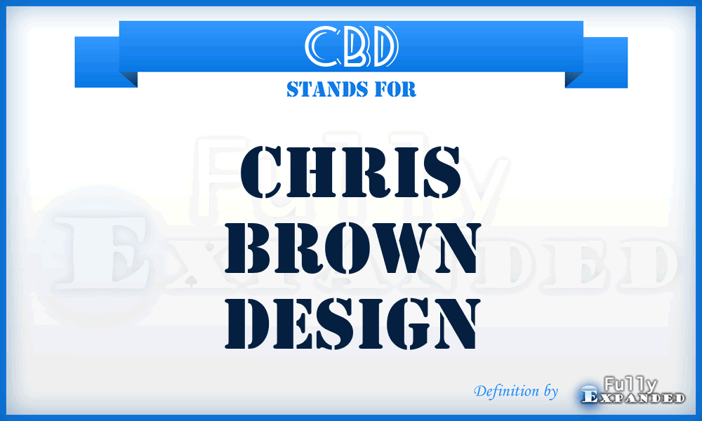 CBD - Chris Brown Design