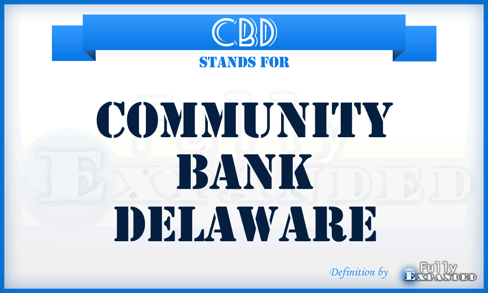 CBD - Community Bank Delaware