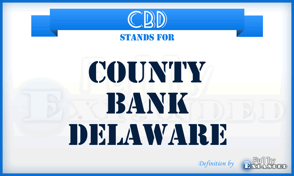 CBD - County Bank Delaware