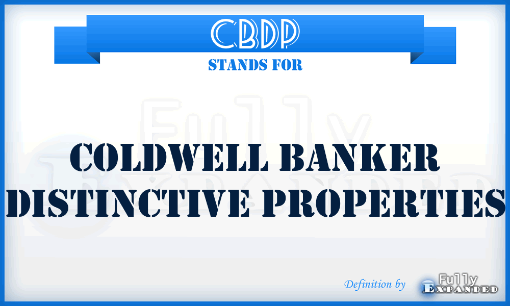 CBDP - Coldwell Banker Distinctive Properties
