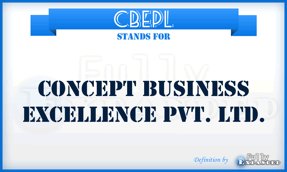 CBEPL - Concept Business Excellence Pvt. Ltd.