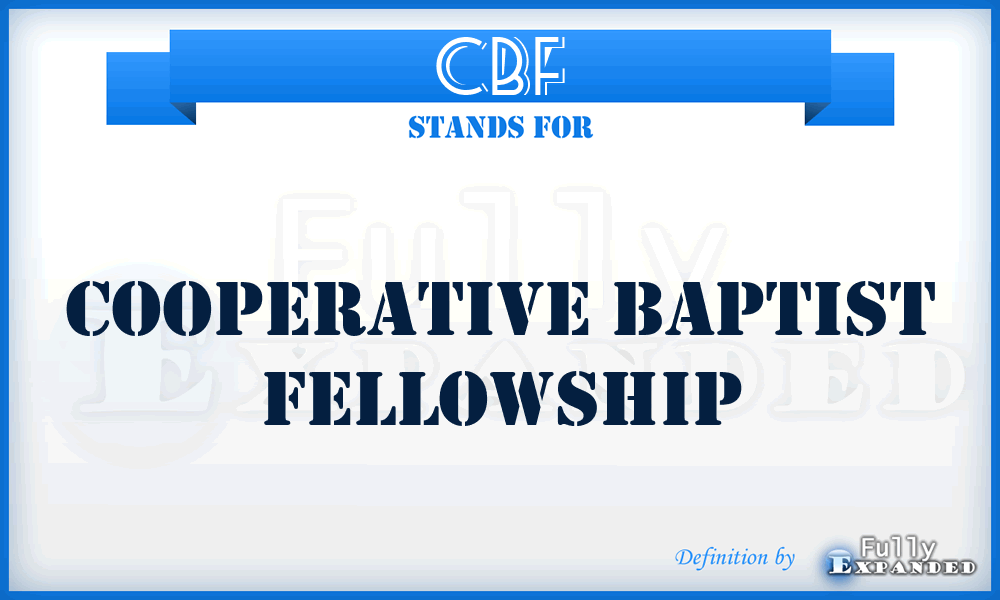 CBF - Cooperative Baptist Fellowship