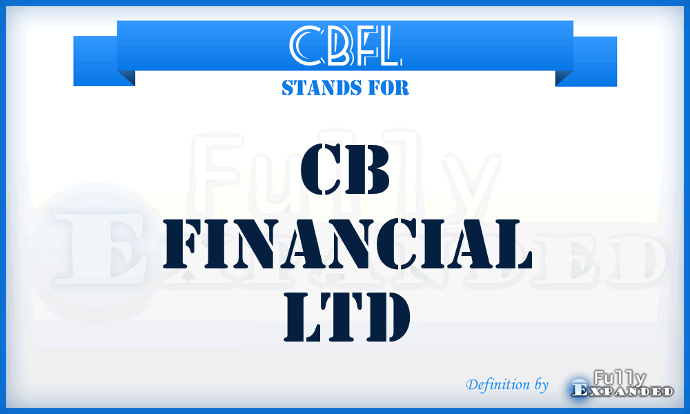 CBFL - CB Financial Ltd
