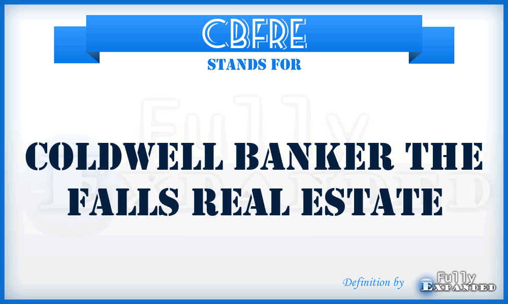 CBFRE - Coldwell Banker the Falls Real Estate