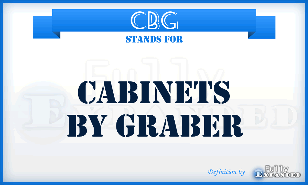 CBG - Cabinets By Graber