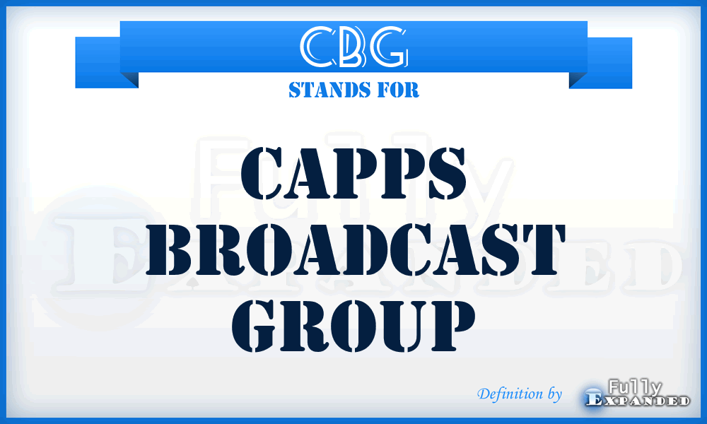 CBG - Capps Broadcast Group