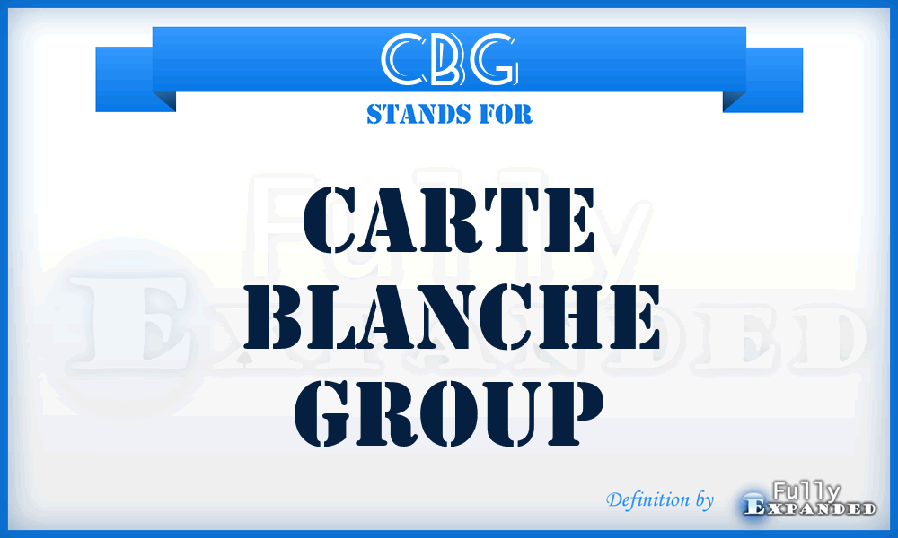 CBG - Carte Blanche Group