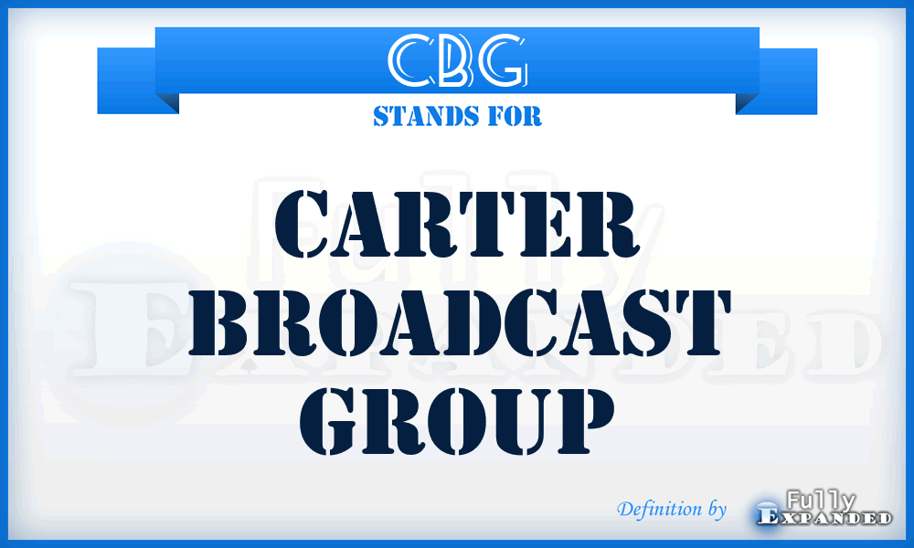 CBG - Carter Broadcast Group