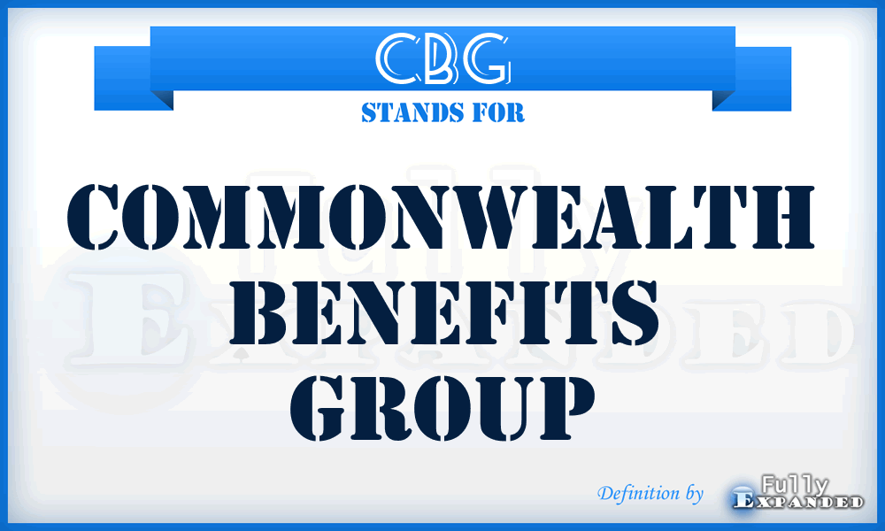 CBG - Commonwealth Benefits Group