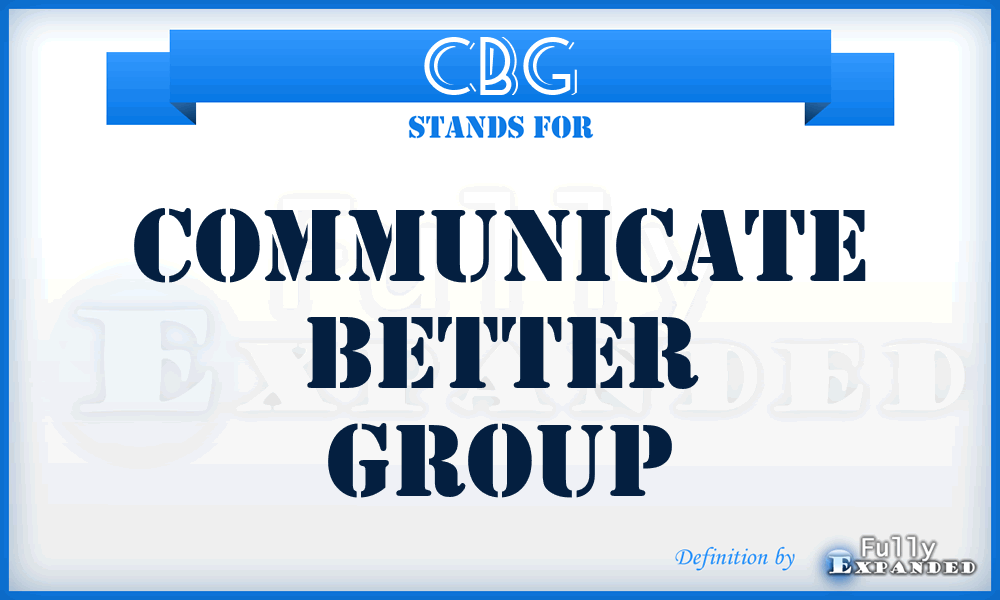 CBG - Communicate Better Group