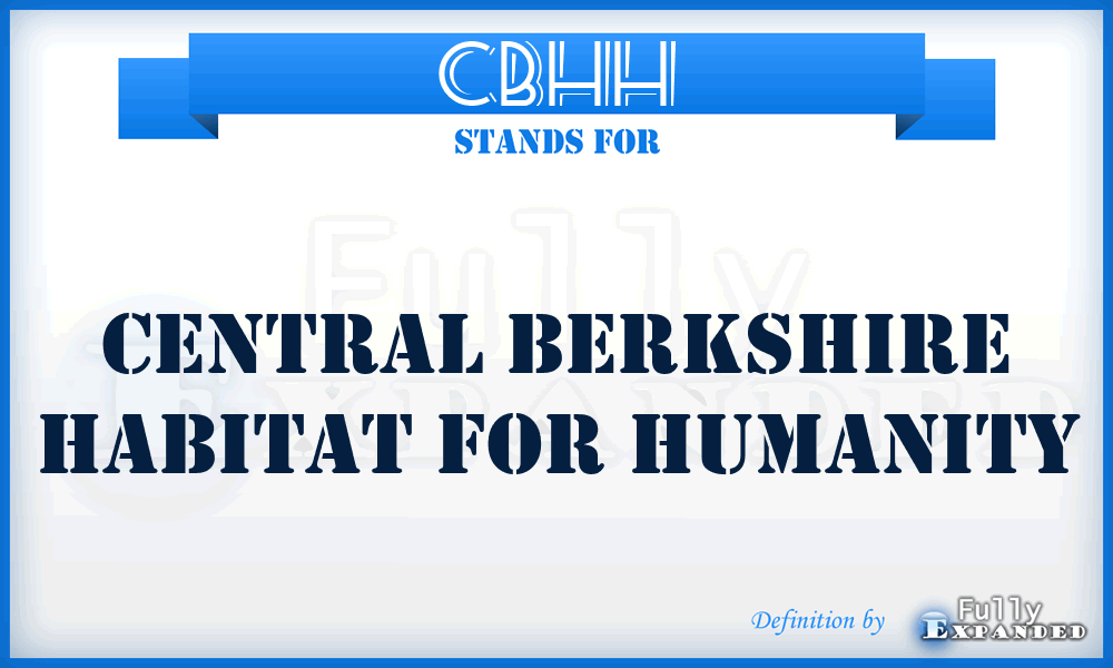 CBHH - Central Berkshire Habitat for Humanity