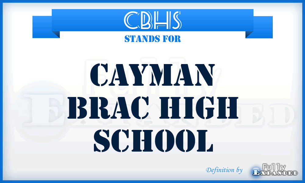 CBHS - Cayman Brac High School