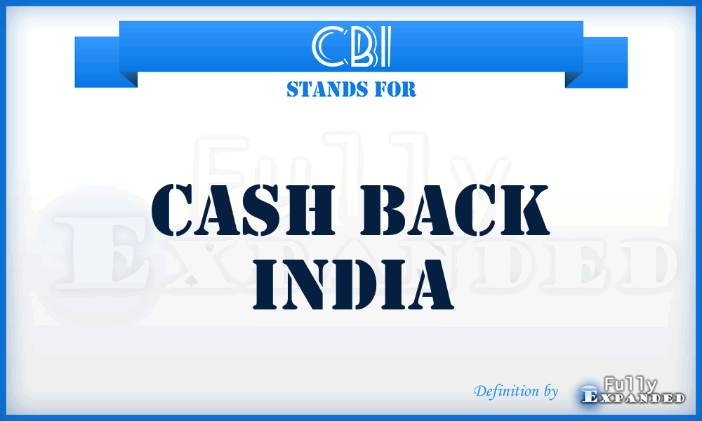 CBI - Cash Back India