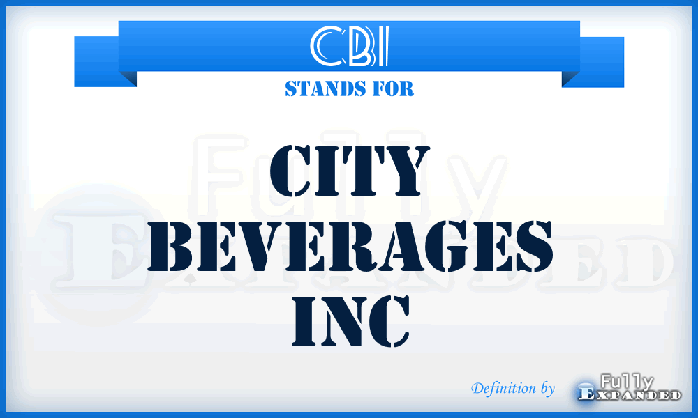 CBI - City Beverages Inc