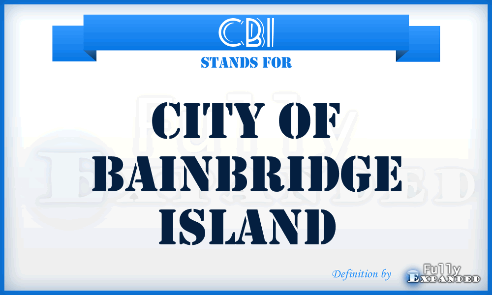 CBI - City of Bainbridge Island