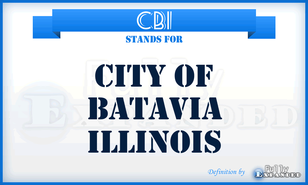 CBI - City of Batavia Illinois