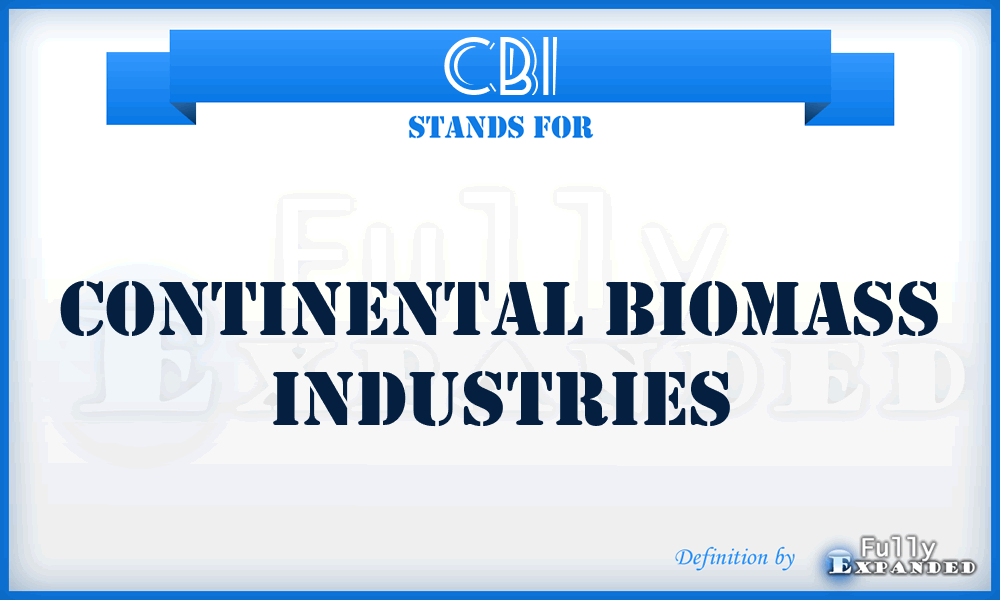 CBI - Continental Biomass Industries