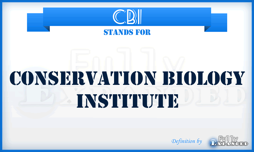 CBI - Conservation Biology Institute