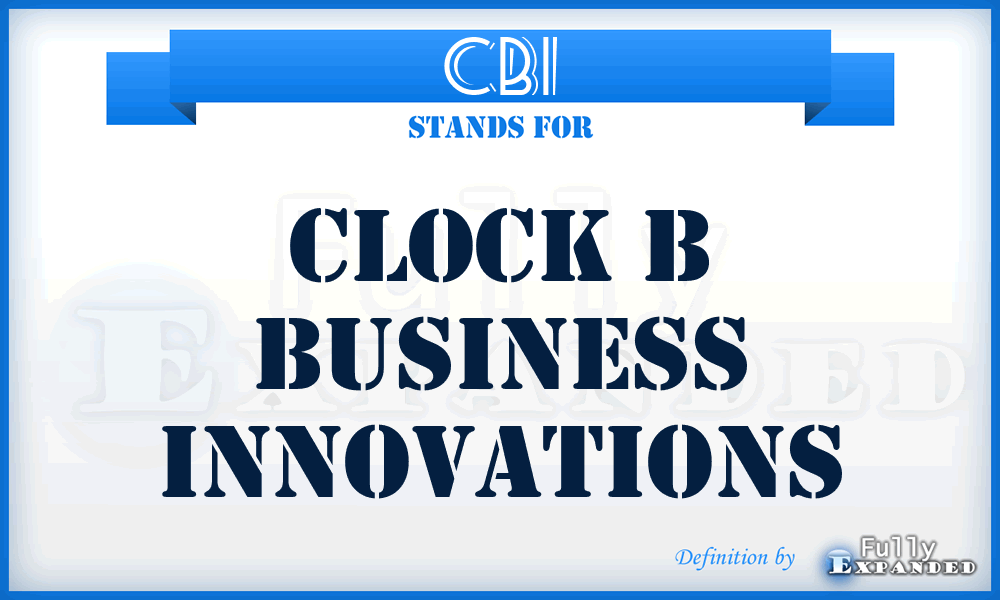 CBI - Clock b Business Innovations