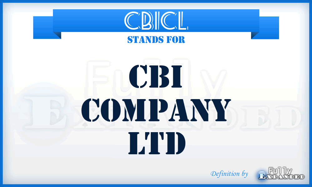 CBICL - CBI Company Ltd