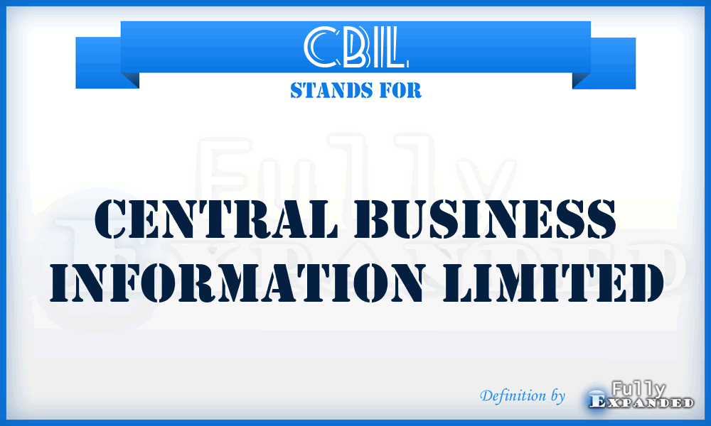 CBIL - Central Business Information Limited