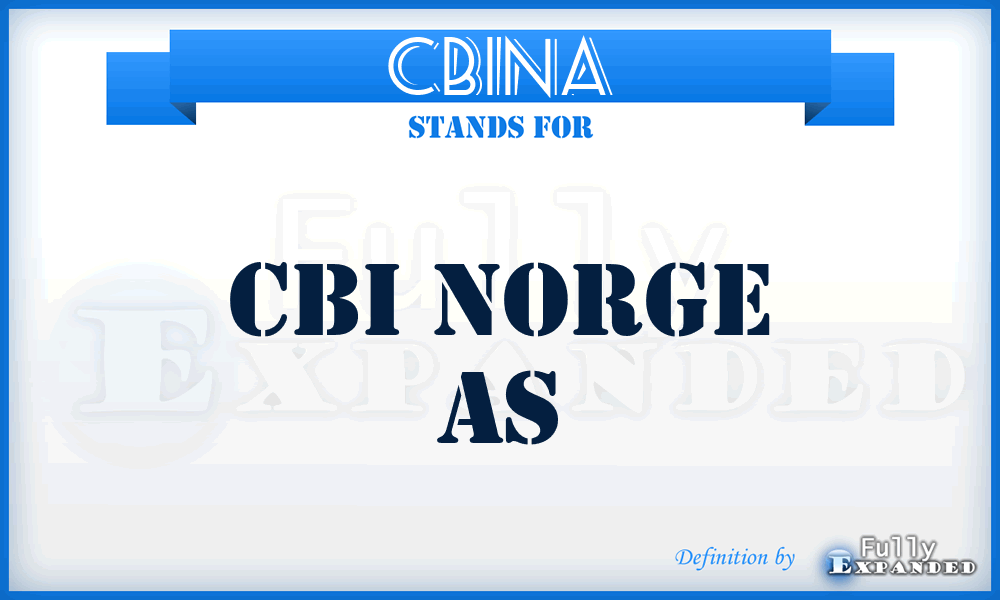 CBINA - CBI Norge As