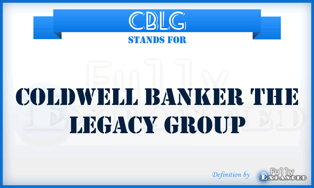 CBLG - Coldwell Banker the Legacy Group