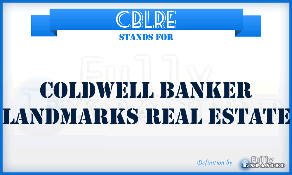 CBLRE - Coldwell Banker Landmarks Real Estate