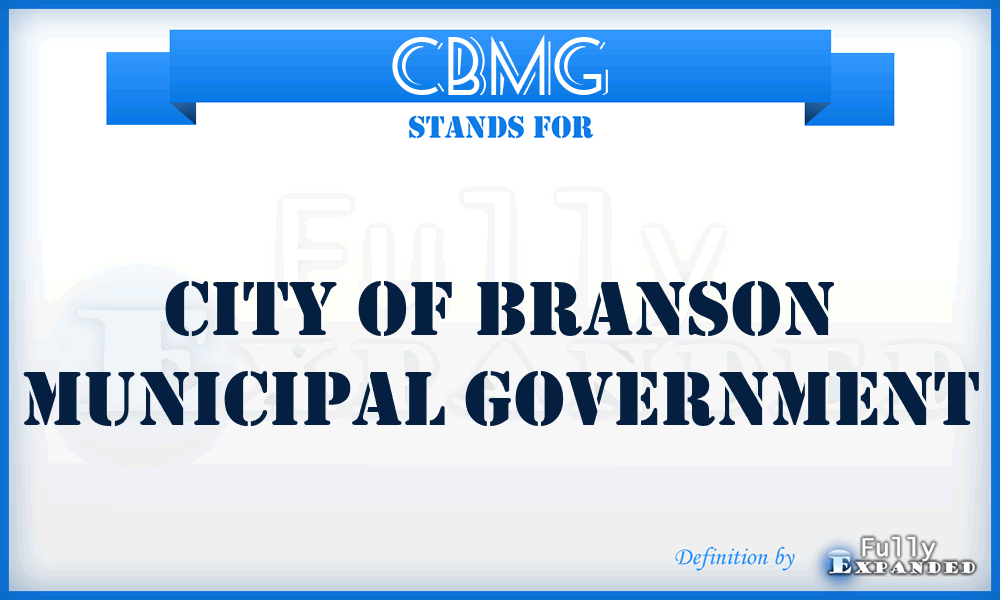 CBMG - City of Branson Municipal Government