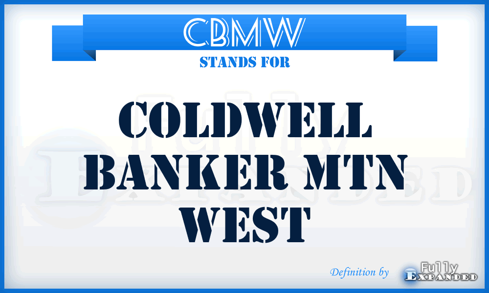CBMW - Coldwell Banker Mtn West