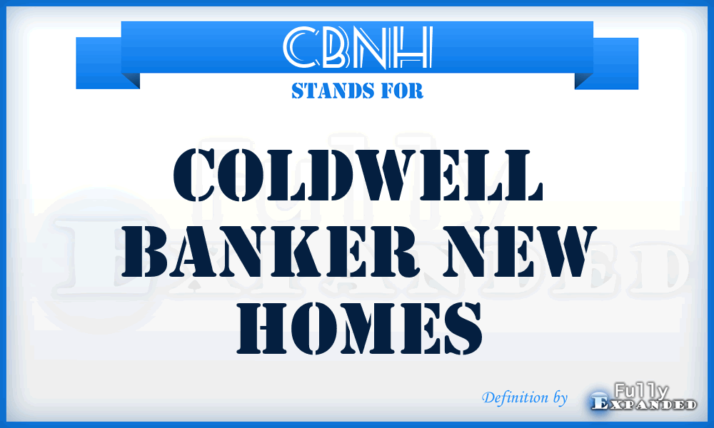 CBNH - Coldwell Banker New Homes