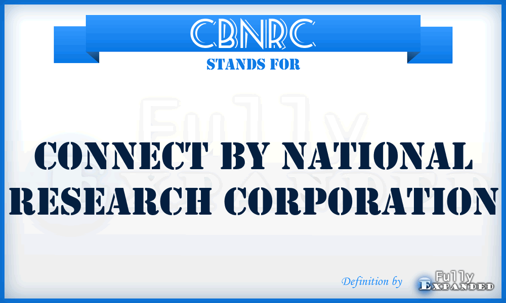 CBNRC - Connect By National Research Corporation