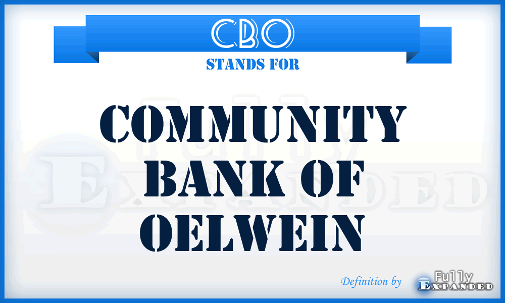 CBO - Community Bank of Oelwein