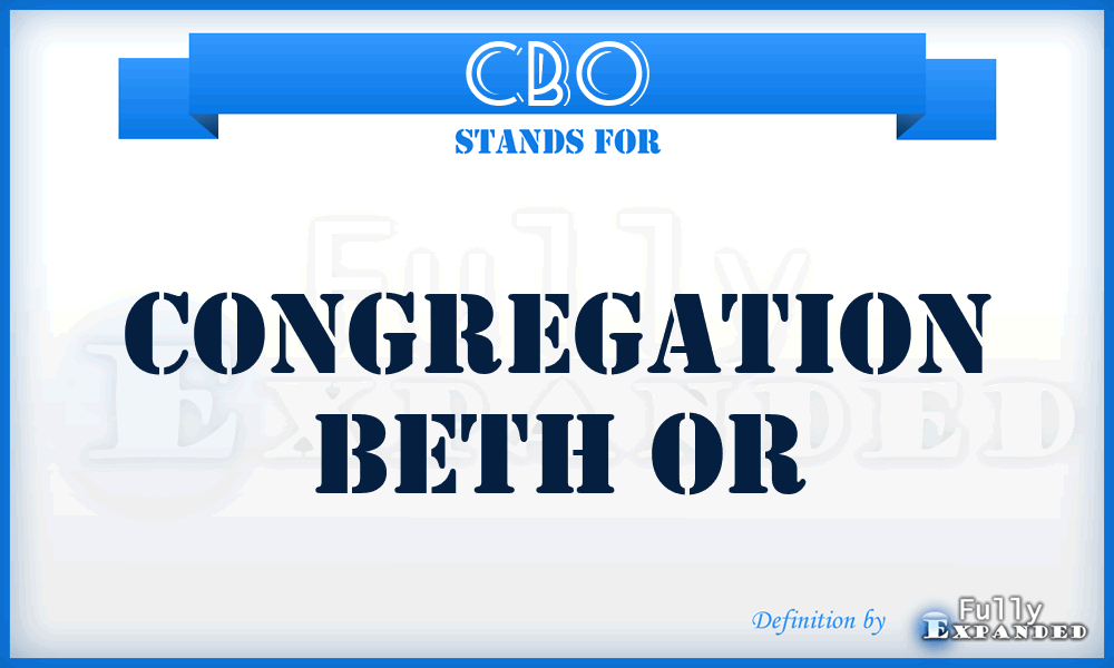 CBO - Congregation Beth Or
