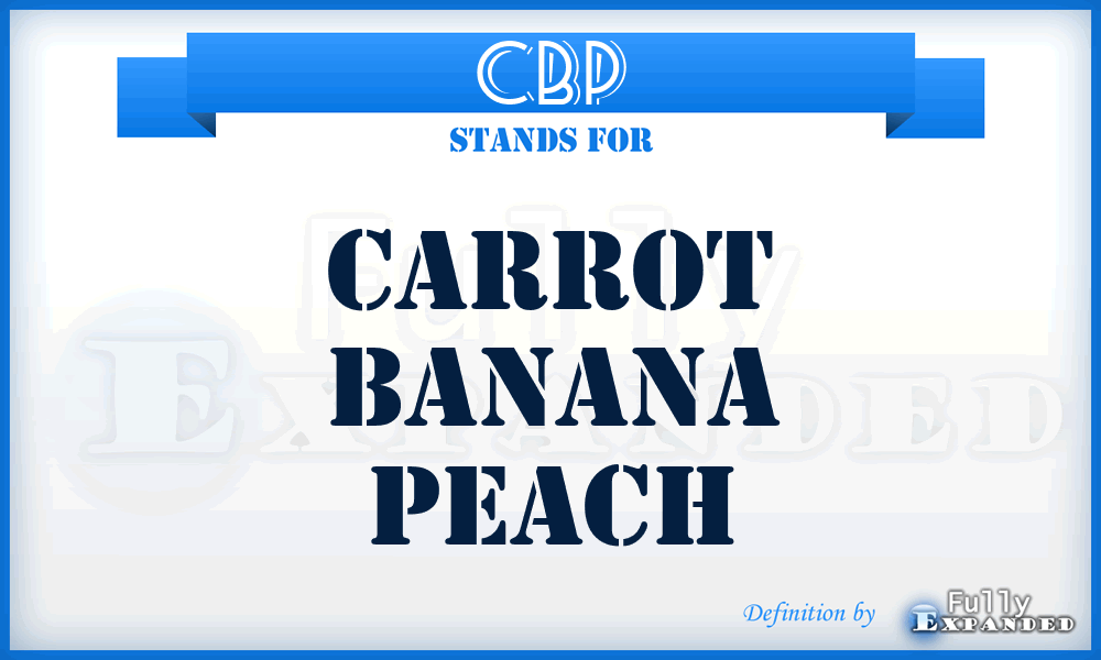 CBP - Carrot Banana Peach
