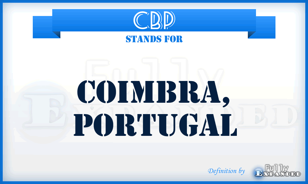 CBP - Coimbra, Portugal
