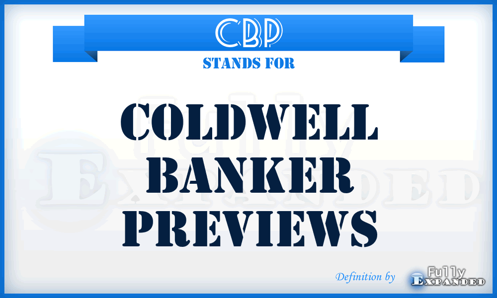 CBP - Coldwell Banker Previews
