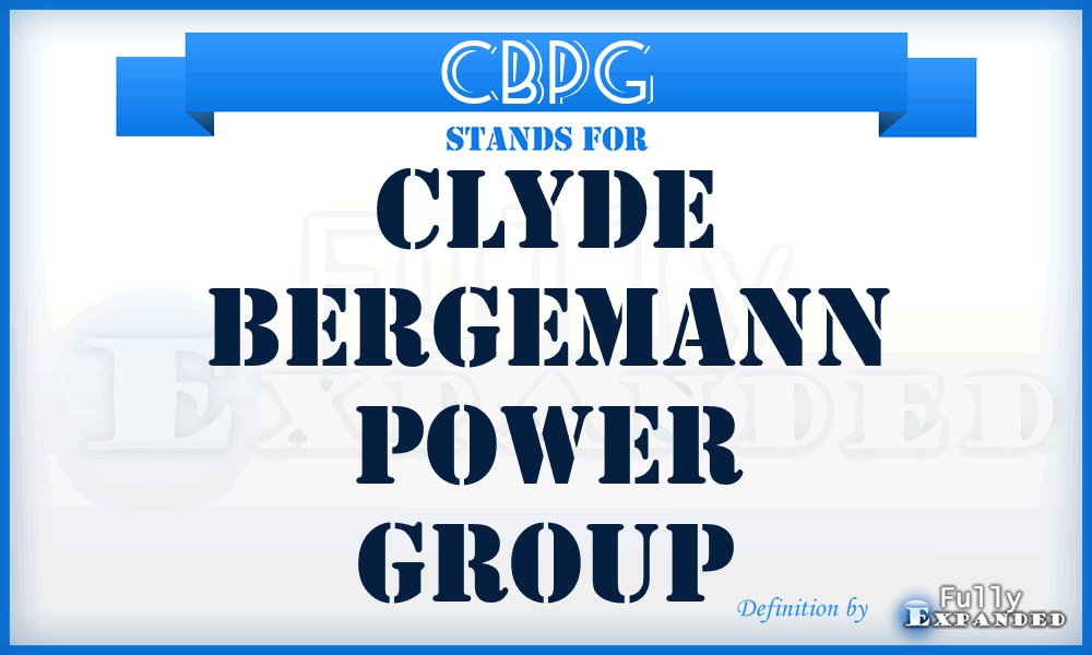 CBPG - Clyde Bergemann Power Group