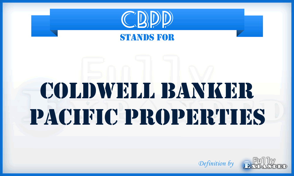 CBPP - Coldwell Banker Pacific Properties