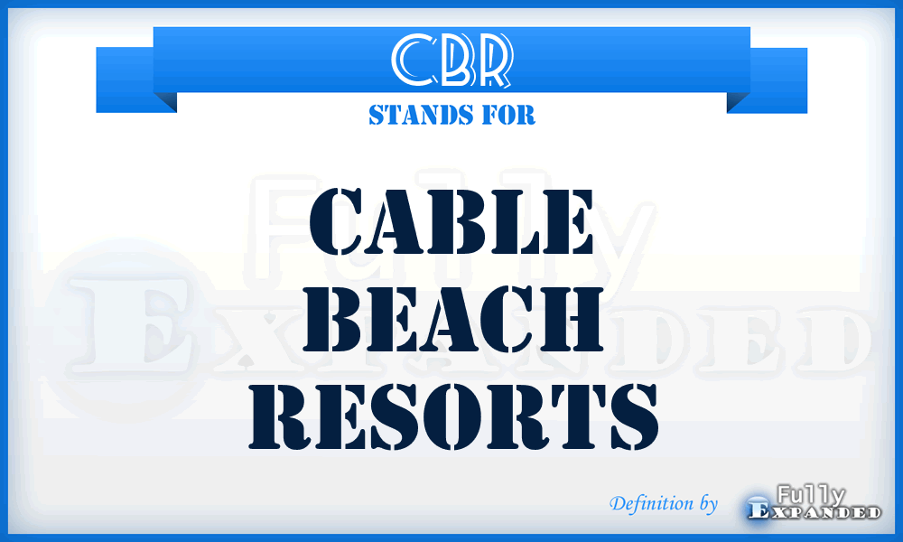 CBR - Cable Beach Resorts